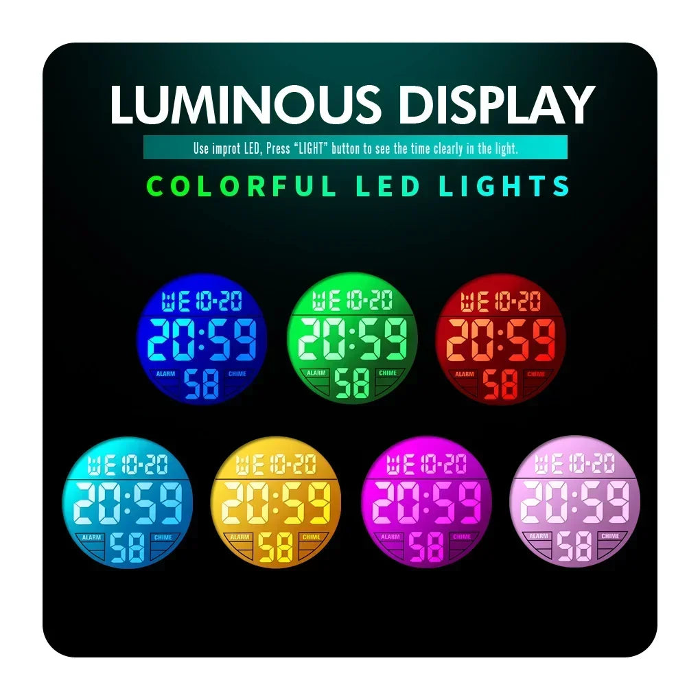 Skmei 1266  Children's Watch Boys and Girls' Alarm Clock Timing Digital 5Bar Waterproof Children's LED Watches 1258 1689 1999