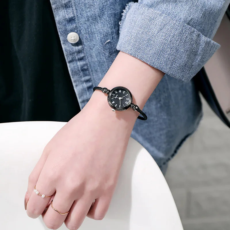 Couple Style Gold Sliver Bracelet Minimalist Wristwatch Fashion Steel Strap Women's Quartz Watch Brand Casual Women's Watcht Set