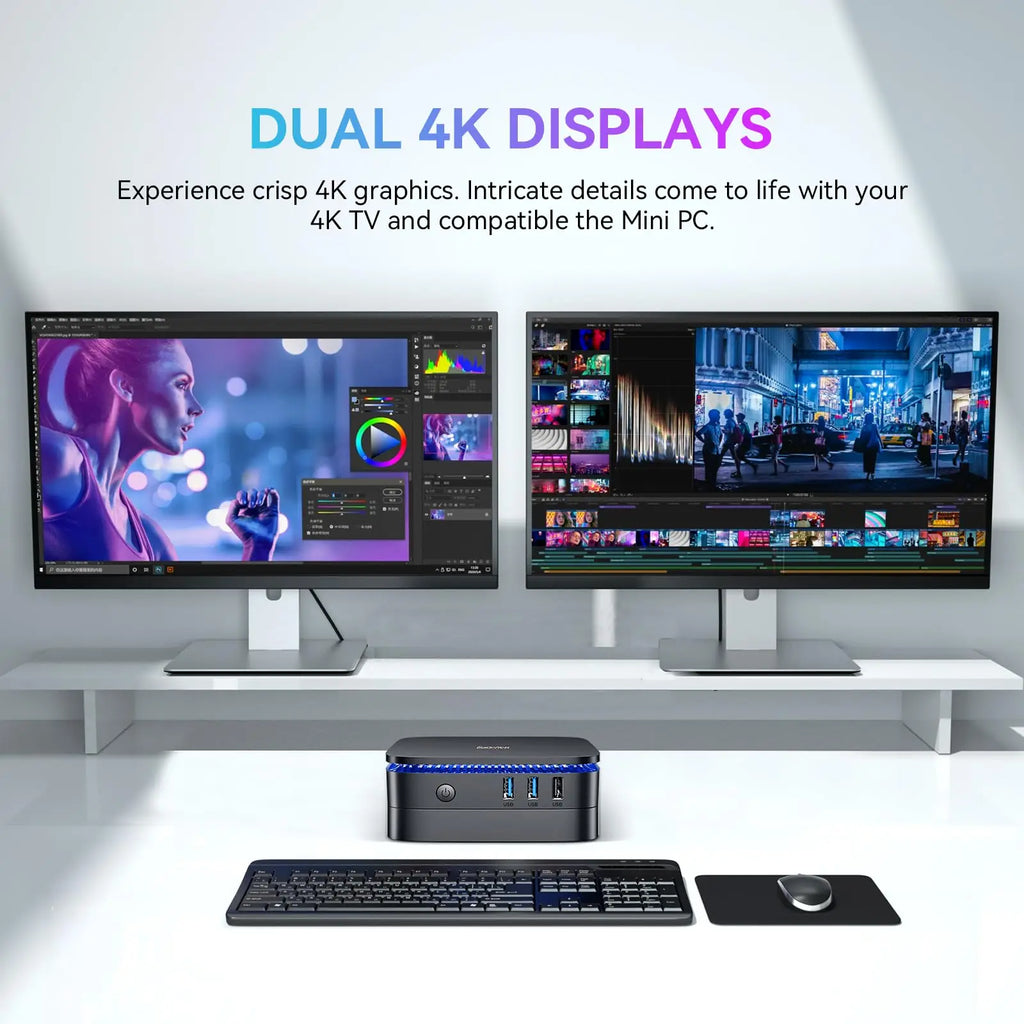 [World Premiere]Blackview MP60 NEW Mini PC Windows 11 PC Intel N150 16GB 512GB SSD 4K HD Doble HDMI Dual-Band 2.4G