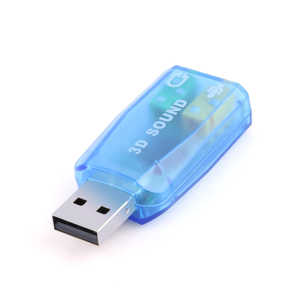 Mini External USB To 3.5mm Mic Headphone Jack Stereo Headset 3D Sound Card Audio Microphone Adapter Speaker Interface For Laptop