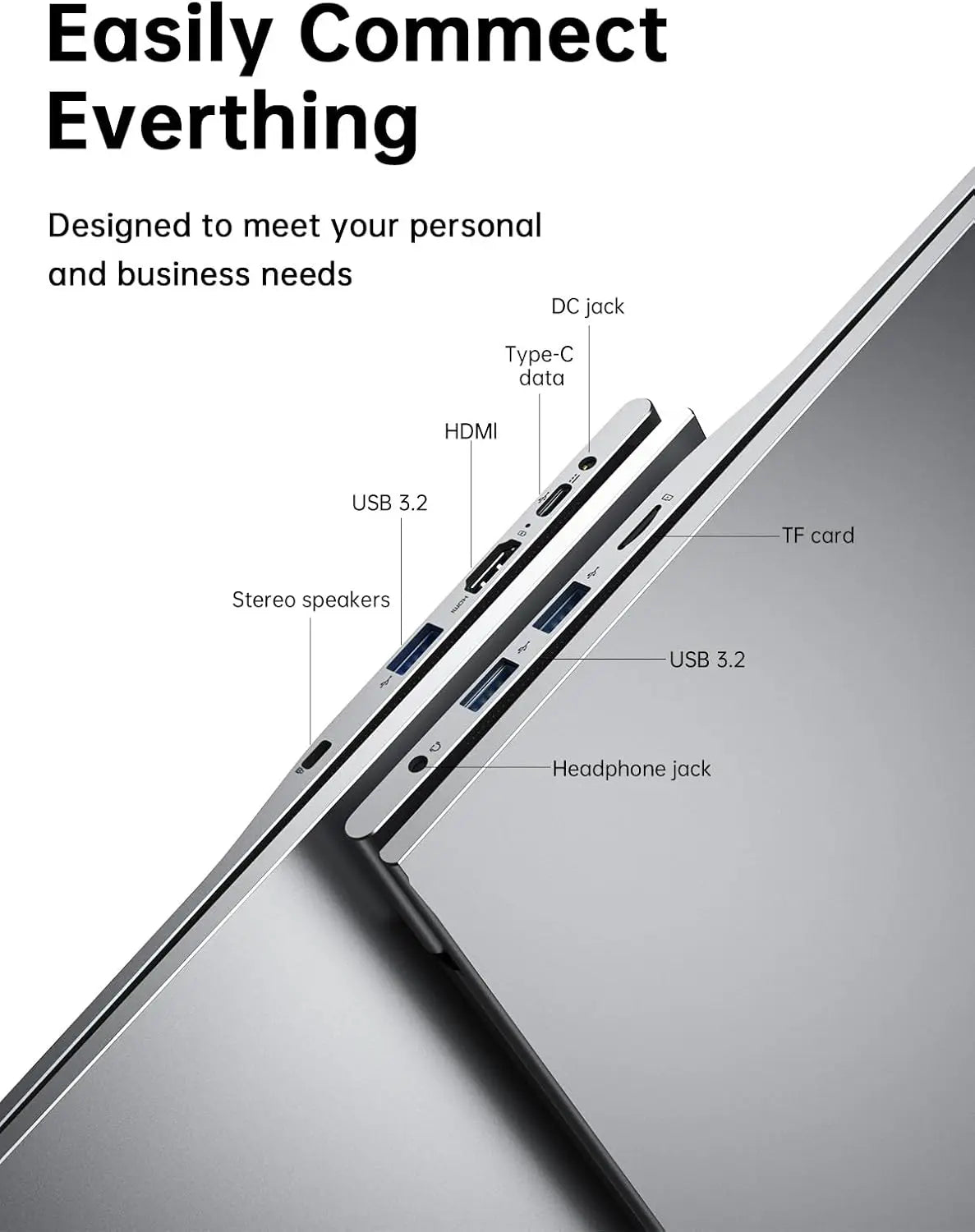 ACEMAGIC AX17 17.3 inch Laptop Intel N97 16GB RAM 512GB SSD Windows 11 Pro Notebook Wifi 6 BT5.2 6000Mah Battery