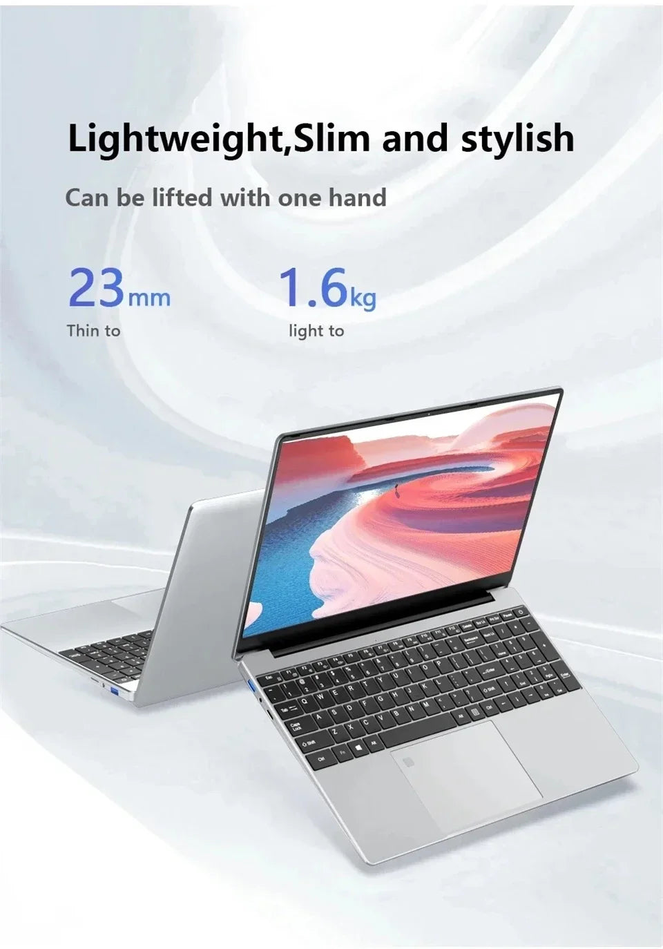 15.6" Intel Core i7 8500Y Windows 11 Pro Laptops Fingerprint unlock 16GB RAM 1TB SSD Office Gamer Study notebook Computer PC