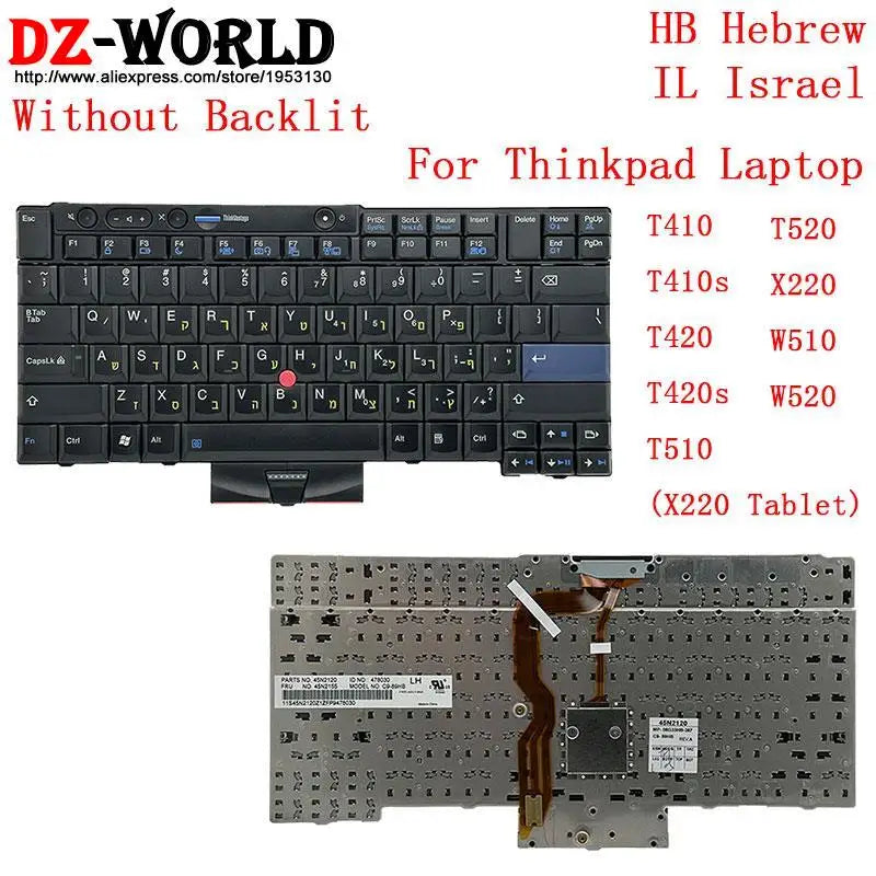 US RU UK LAS SP HB IL GK FR IC CFR IT HU BG English Keyboard for Lenovo Thinkpad T410 T420 S T510 T520 W510 W520 X220 i Laptop