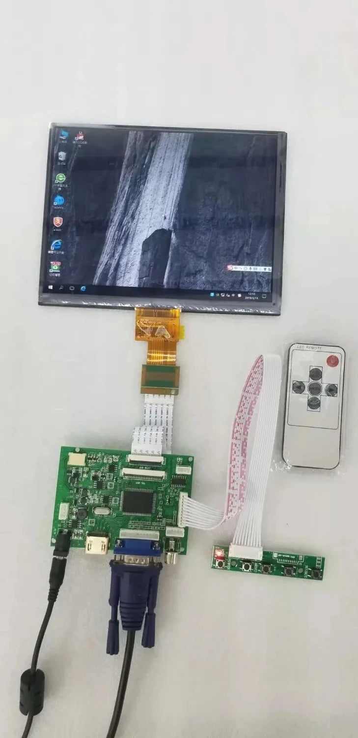 HDMI/VGA/AV Control Driver Board + 8"inch HJ080IA-01D 01E 01F 1024*768 IPS high-definition LCD Display