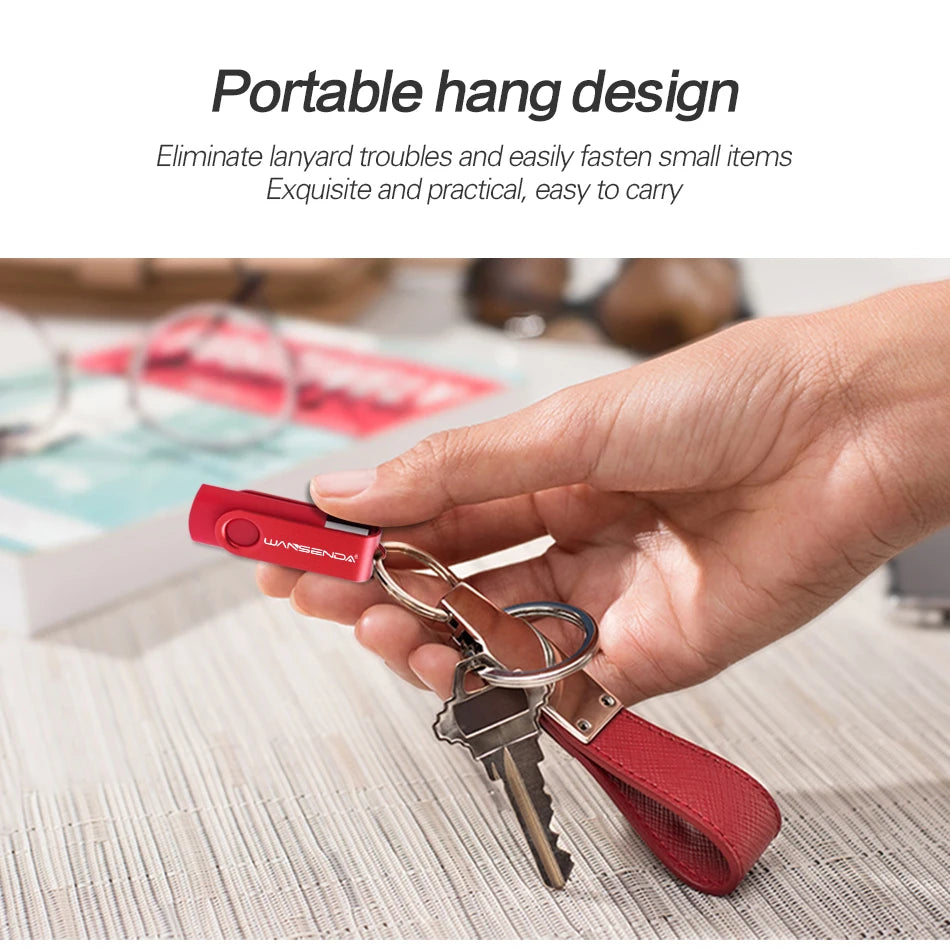 WANSENDA USB Flash Drive 3.0 Pen Drive 256GB 128GB 64GB 32GB 16GB 8GB 4GB Rotating Design Memory Stick Pendrive Cle USB Stick