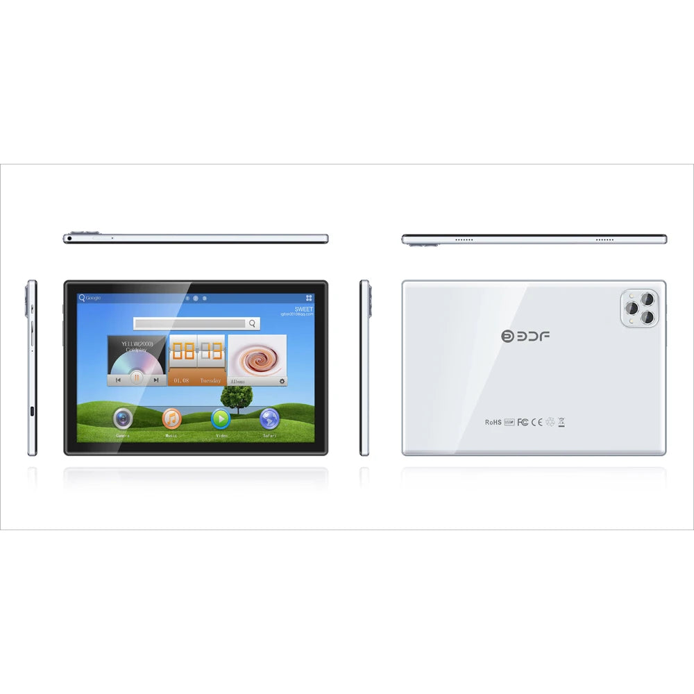 BDF P50 Tablet Pc 10.1 Inch 8GB RAM 256GB ROM Android 11 Octa Core 4G LTE Internet WiFi Global Version