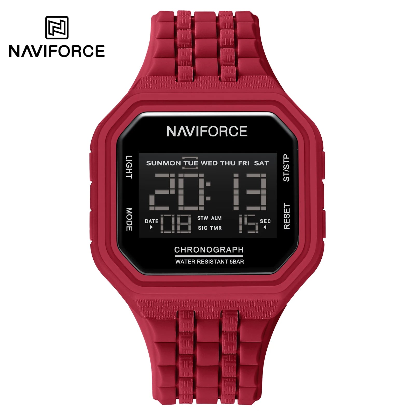 NAVIFORCE Top Luxury Brand Digital Men Wristwatch Waterproof Military Style Sport Man Watch Square Dial Fashion Reloj Hombre