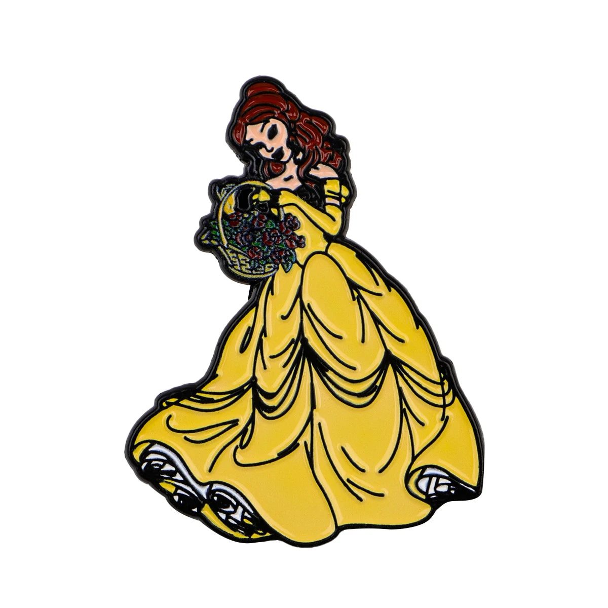 1-5pcs Mixed Cartoon Beauty and Beast Enamel Brooch Lapel Pin Badge on Backpack Costume Accessories Fashion Jewelry Gifts