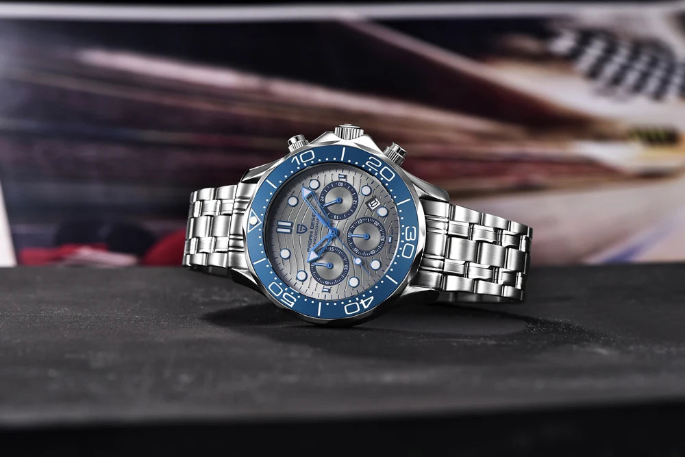 PAGANI DESIGN Men's Watches 2025 Top Brand Luxury Quartz Watch For Men Stainless Steel Chronograph Waterproof Sport VD53 Reloj