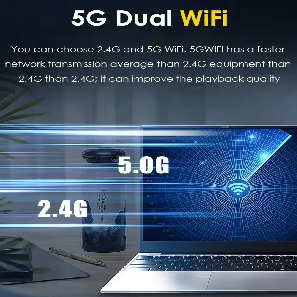 15.6" Intel Core i7 8500Y Windows 11 Pro Laptops Fingerprint unlock 16GB RAM 1TB SSD Office Gamer Study notebook Computer PC