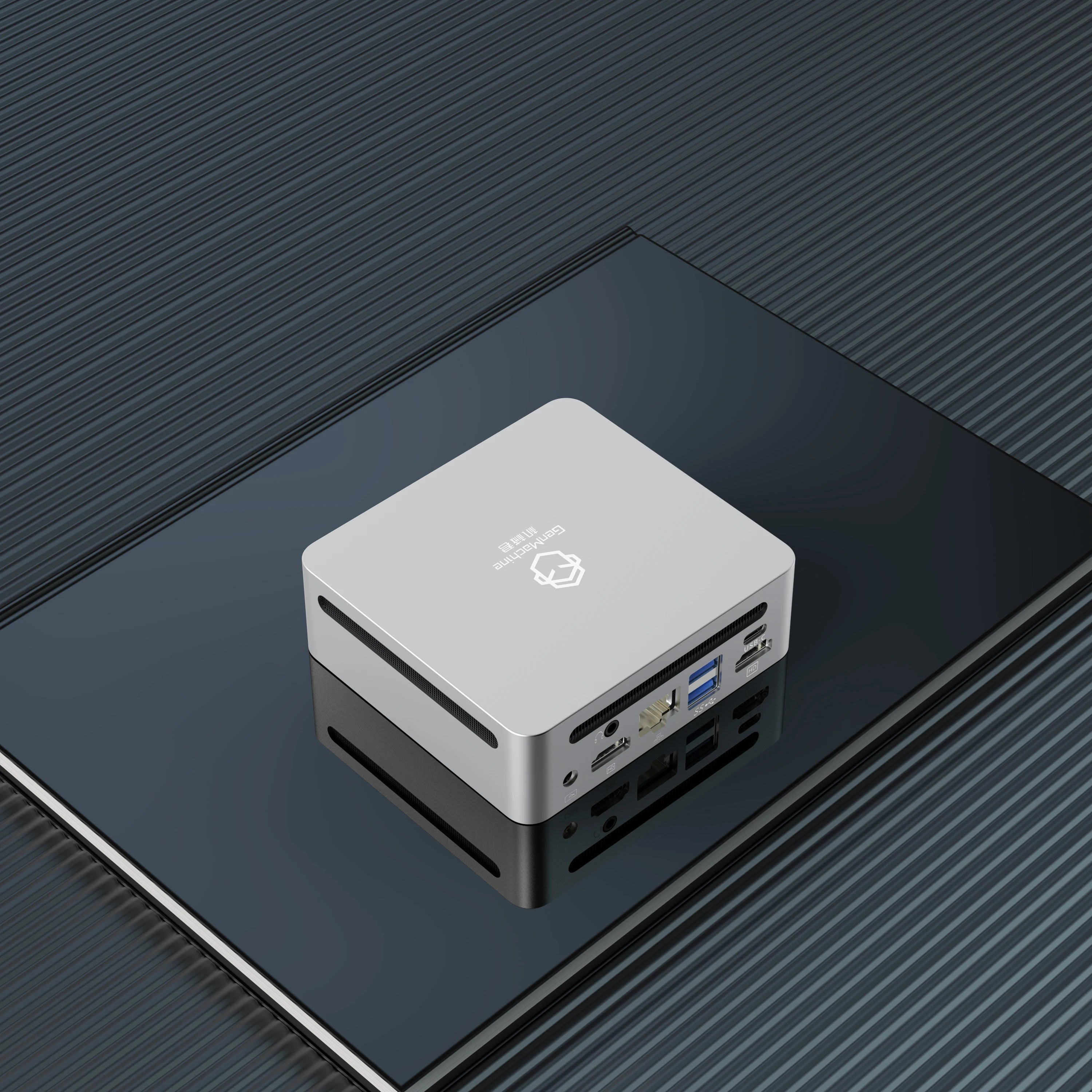 GenMachine Mini PC AMD Ryzen5 PRO 6600H Windows 11Pro 16GB LPDDR5 Dual Channel NVMe M.2 WIFI6 Desktop Office Computer pc gamer