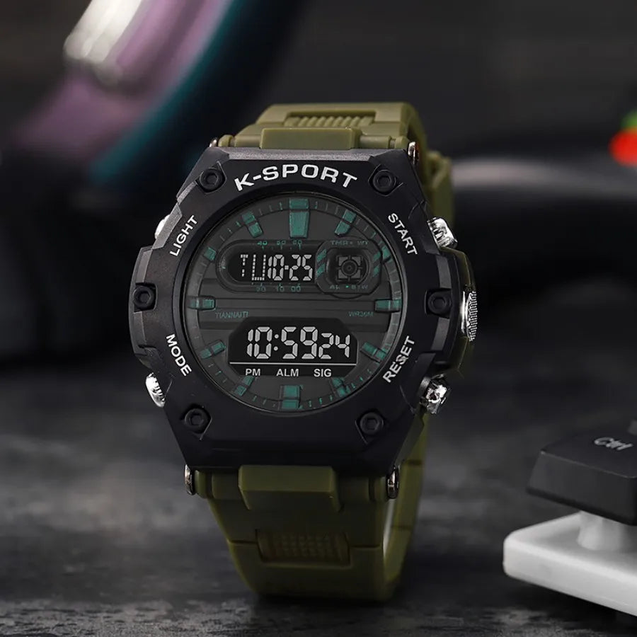 Multifunction Men's Sports Watch Waterproof Luminous Alarm Clock Outdoor Fitness Digital Watch Electronic Wristwatch for Man Kid