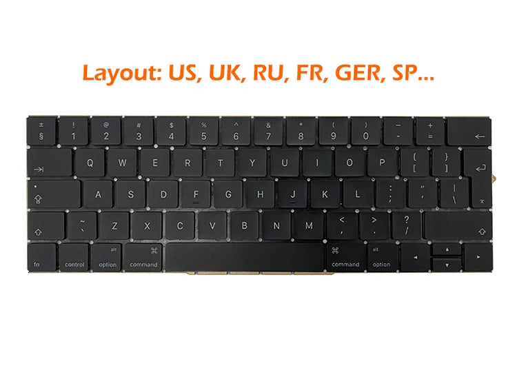Laptop A1706 A1707 Keyboard For Macbook Pro Retina 13" 15" Touchbar A1706 A1707 Keyboard Replacement 2016 2017
