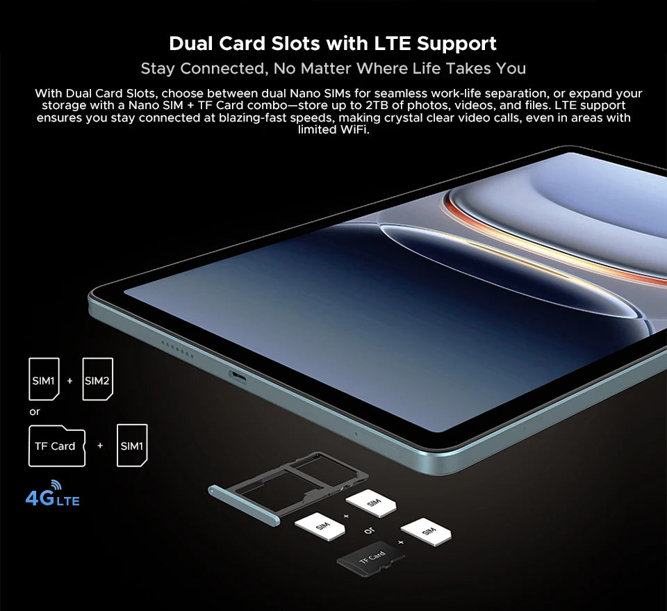 Doogee Tab E3+ 2 in 1 Tablet Pc Gemini Ai 12"" 2K Display Android 15 32Gb Ram(8+24) 256Gb Rom 8800Mah Battery Helio G100 Tabletpc