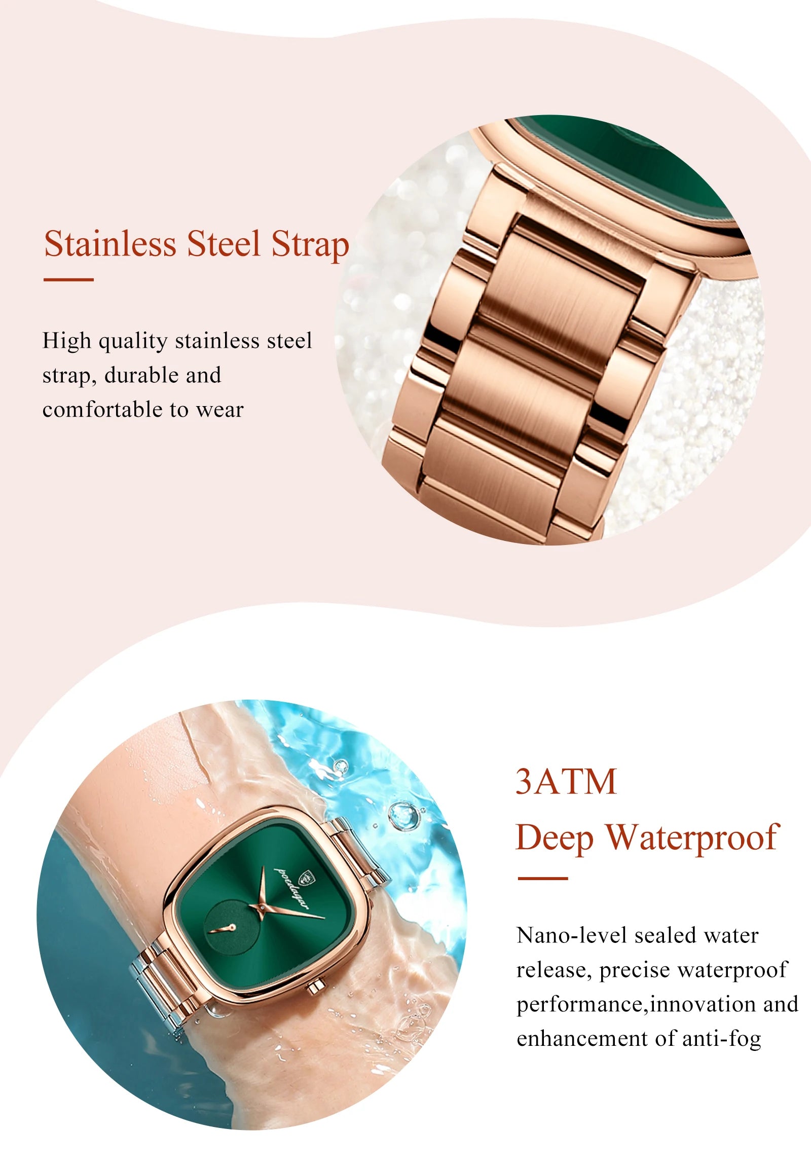 POEDAGAR Unique Elegant Ladies Watch Stainless Steel Waterproof Quartz Watches For Women High Quality Woman’s Stylish Wristwatch
