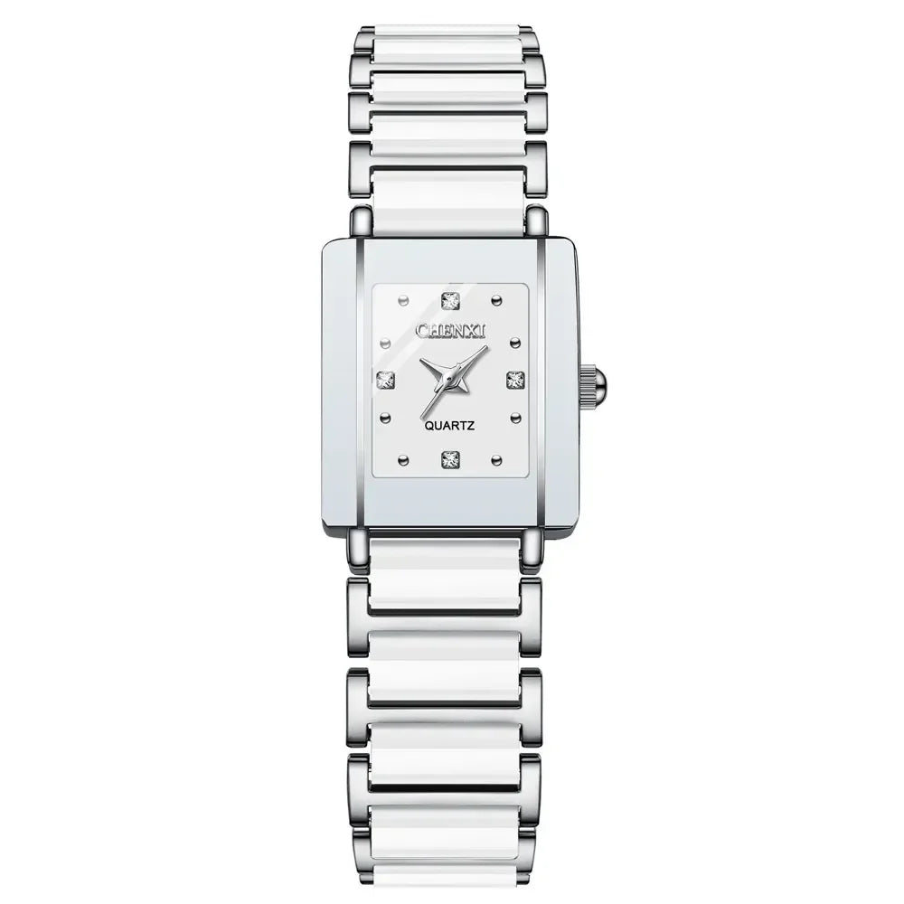 Couple Watch Waterproof Top Brand Luxury Watch for Women Men With Ceramics And Metal Strap Relojes Para Mujer
