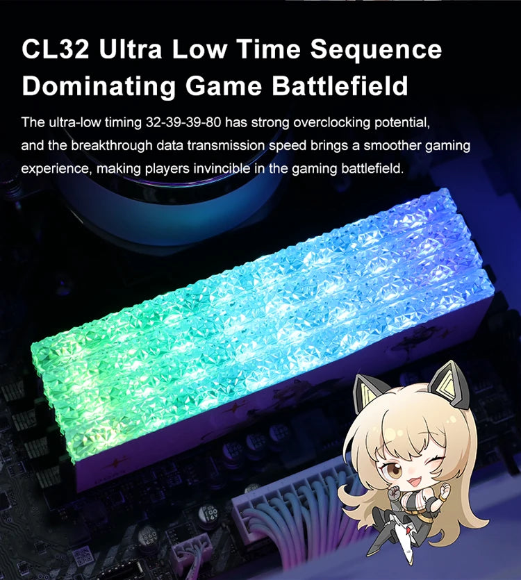 JUHOR RGB Memory DDR5 16GB 6800MHz Gaming Memoria Ram