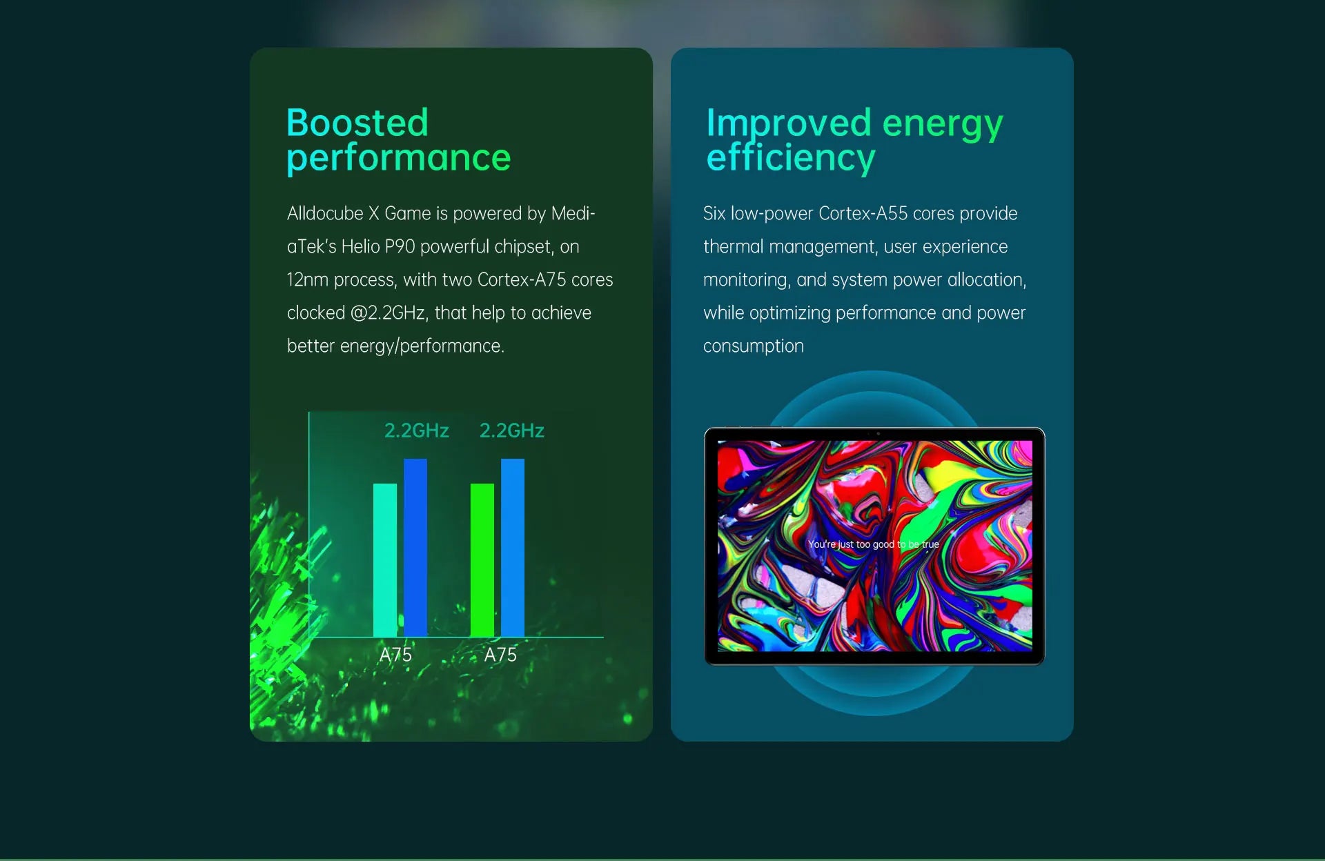 ALLDOCUBE X Game 10.5" Games Tablet 8GB+128GB Helio P90 6-axis Gyro High Accuracy PowerVR 7500mAh Big Battery