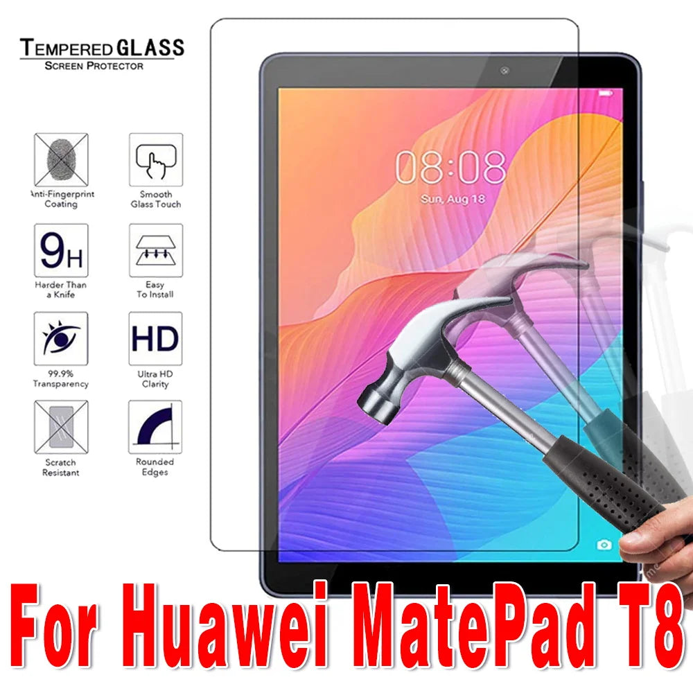 Tempered Glass for Huawei MatePad T8 8.0" T10 T10S 10.1'' MatePad Pro 10.8 10.8" MatePad 10.4 10.4" Tablet Screen Protector
