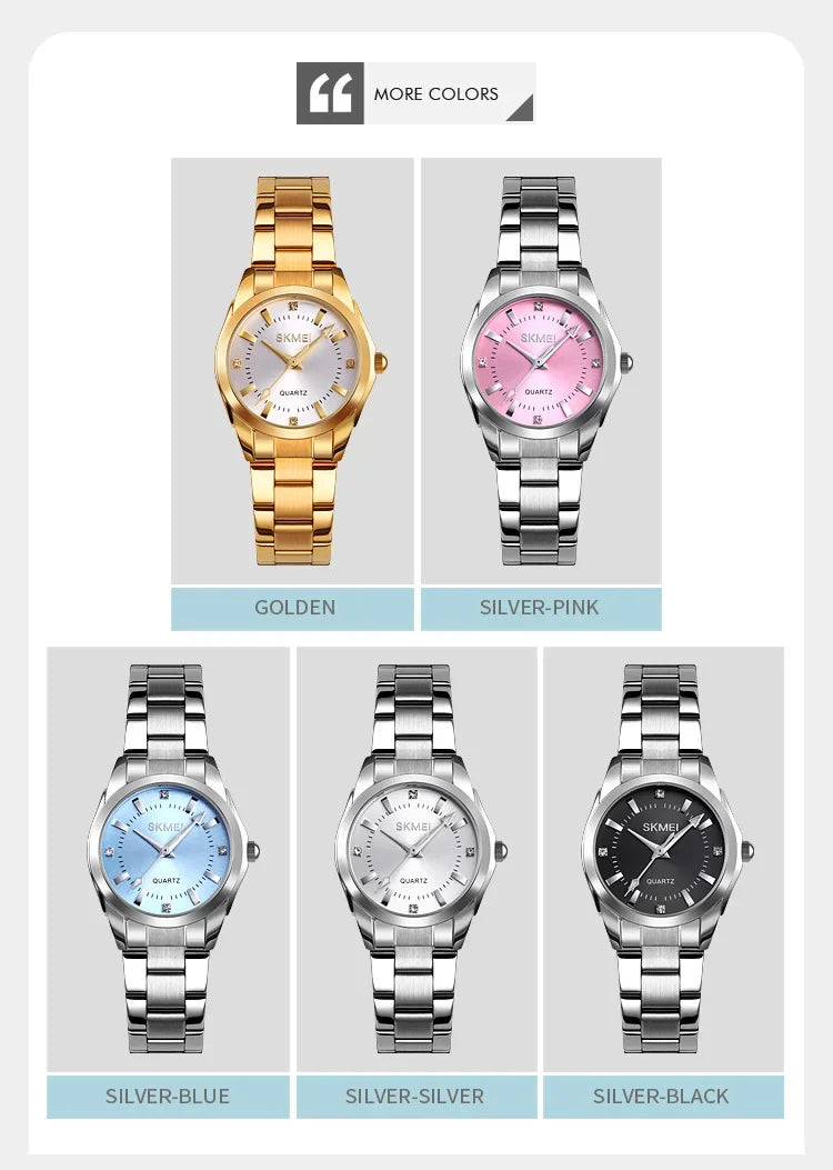 SKMEI1620  For Women Thin Lady Hour Ladies reloj mujer Fashion Simple Quartz Women Watch Movement Luxury Quartz Watches