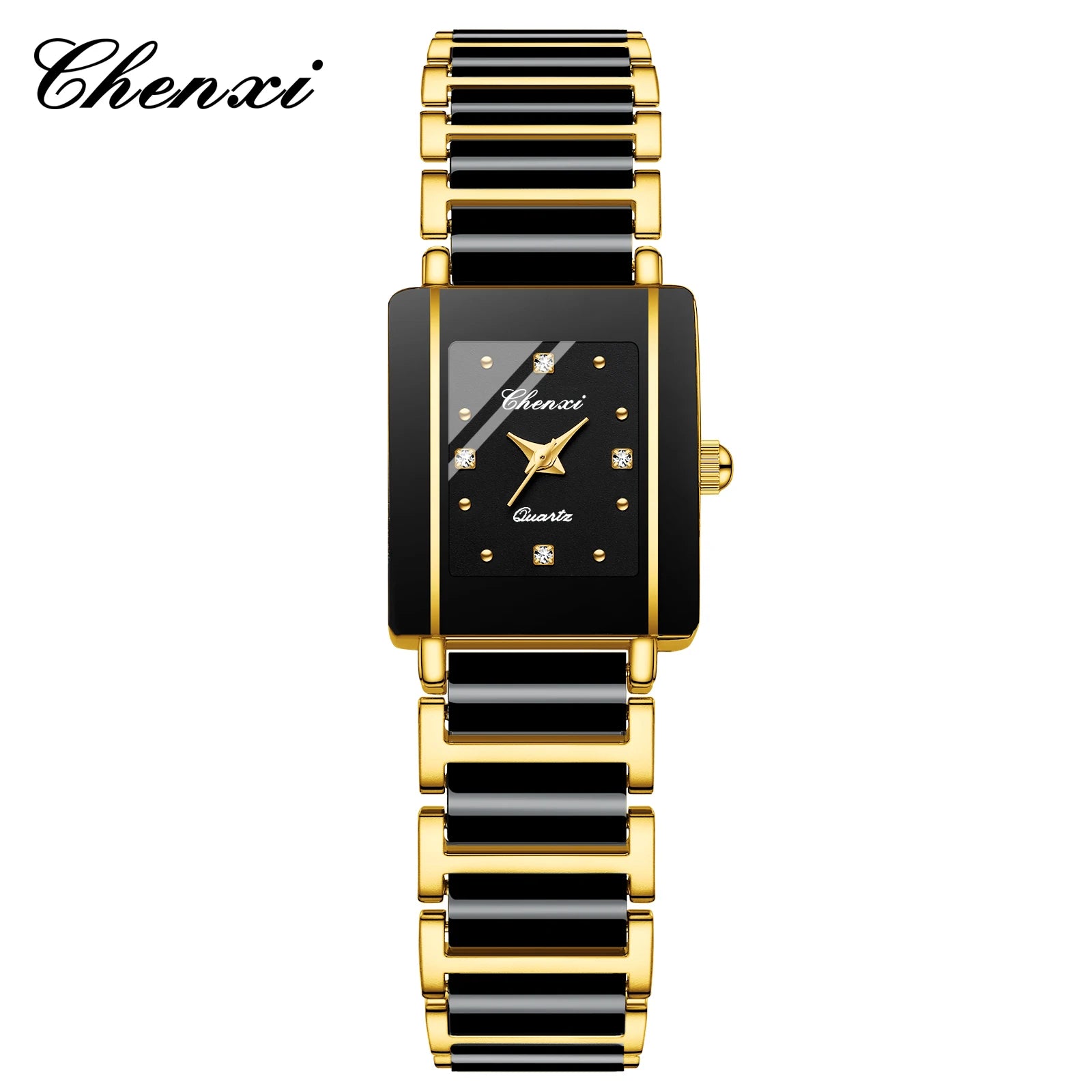 CHENXI 104A Waterproof Top Brand Luxury couple watches Watch for Women Men With Simulated-Ceramics Strap relojes para damas