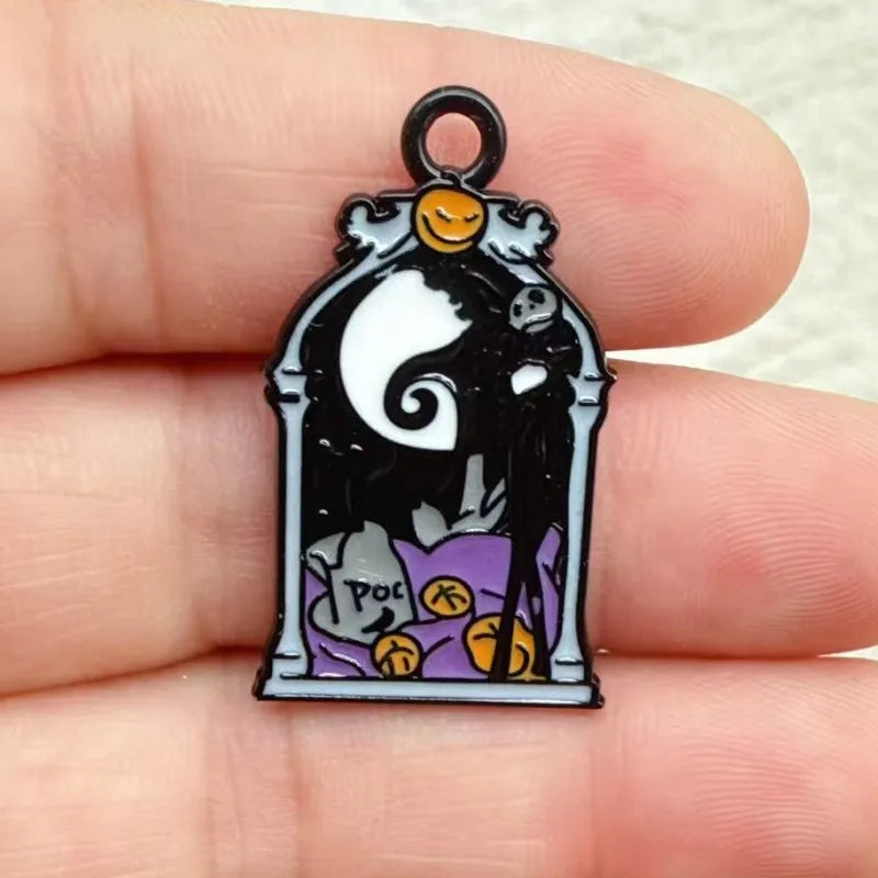 10pcs Halloween Cartoon Charm for Jewelry Making Necklace Bracelet Keychain Pendant Diy Accessories Alloy Metal