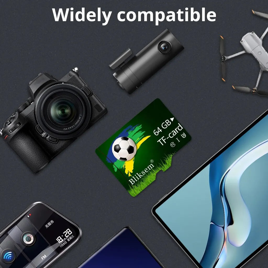 Bliksem Mini TF Card 64GB A1 Memory Card for Surveillance Equipment Cell Phone Computer High Speed TF Card 64G U3