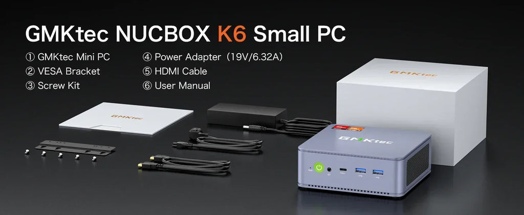 GMKtec K6 Mini PC AMD Ryzen 7 7840HS MINI PC WIFI6 BT5.2 Windows 11 Pro DDR5 NVME SSD PCIE 4.0 Desktop Office Gaming Computer