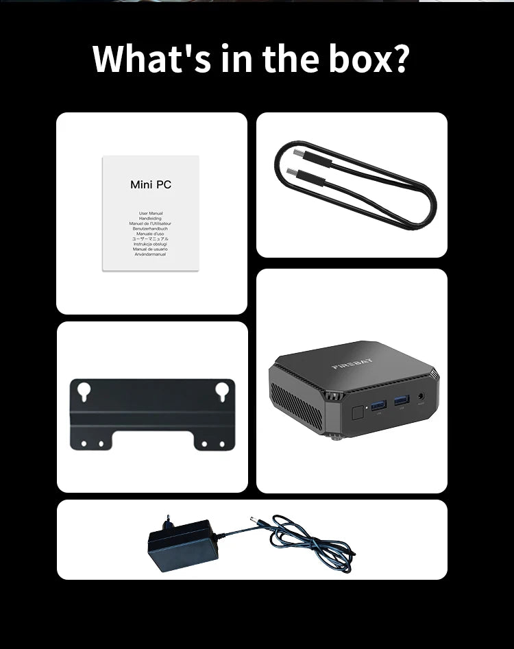 FIREBAT T2 Mini PC Gamer Intel N150 CPU Windows 11 Mini PC Gaming DDR4 16GB RAM 512GB SSD WIFI5 BT4.2 Desktop Computer minipc