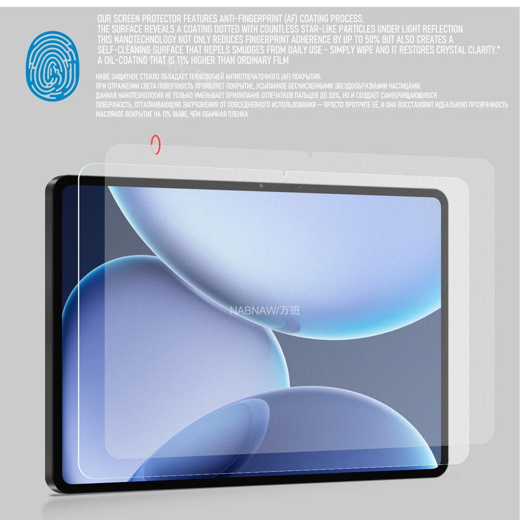 2 Pieces Oil-coating Clear Tempered Glass HD Hard Film Scratch Proof Screen Protector For OPPO Pad 4 Pro 13.2