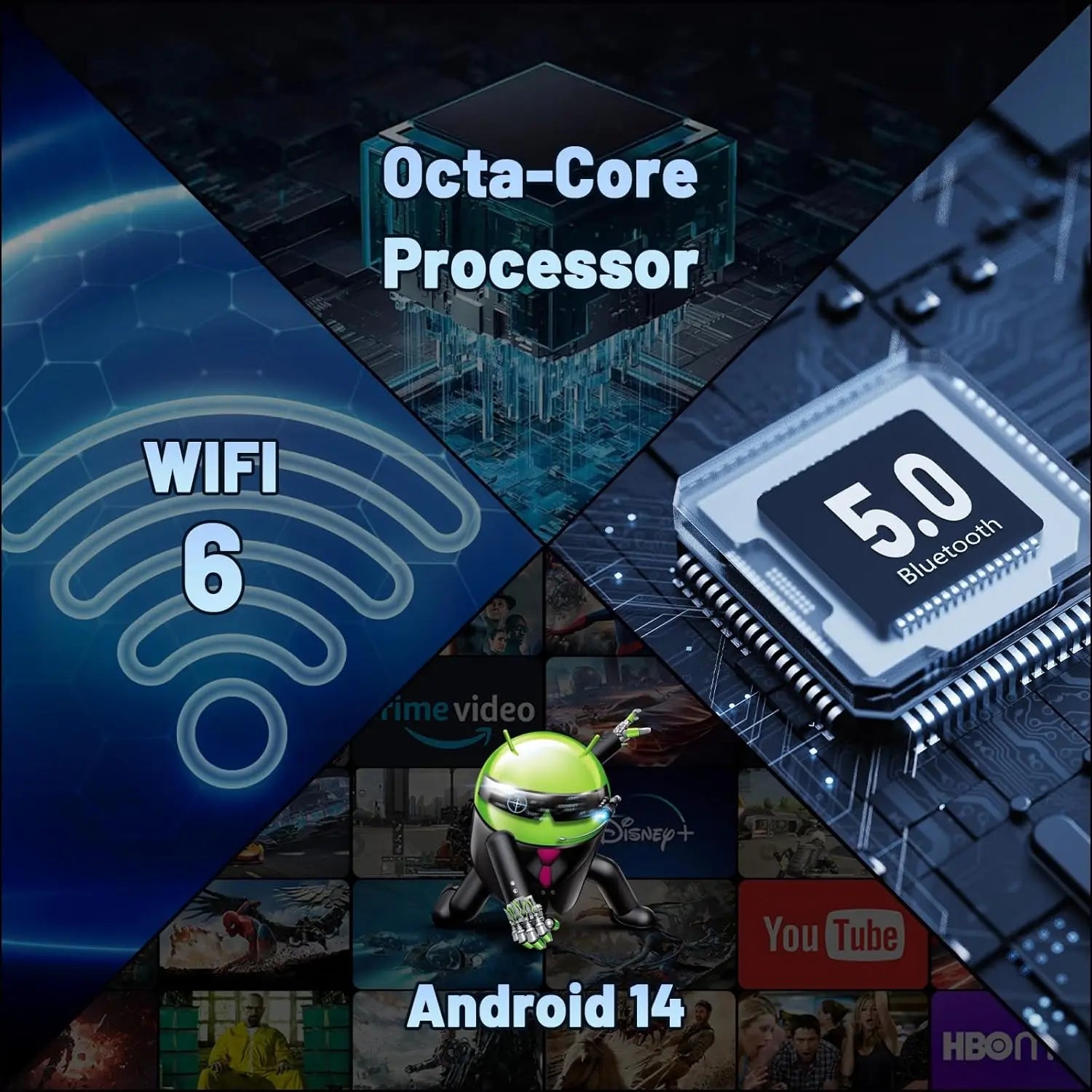 URAO C11 Tablet 10.1 Inch Android 14 Phablet 8GB RAM 64GB ROM (1TB TF) Widevine L1 HD Octa-Core 2.0 GHz WiFi 6 Bluetooth 5.0