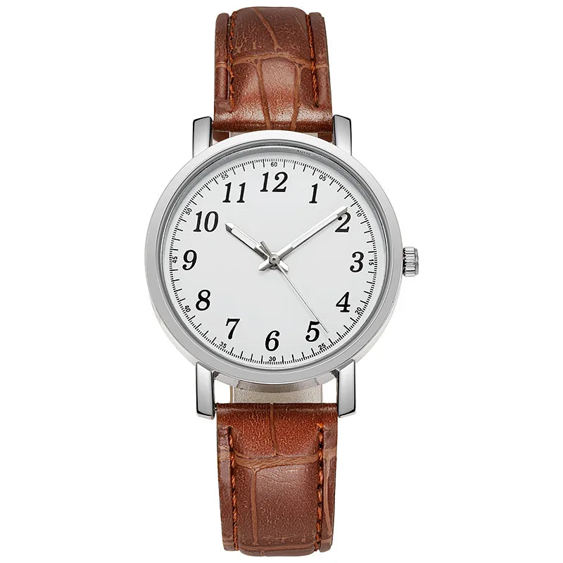 New Couples Watches Leather Strap Minimalist Fashion Quartz Wristwatches Multiple Colors for Loved Ones Gift Parejas Montre