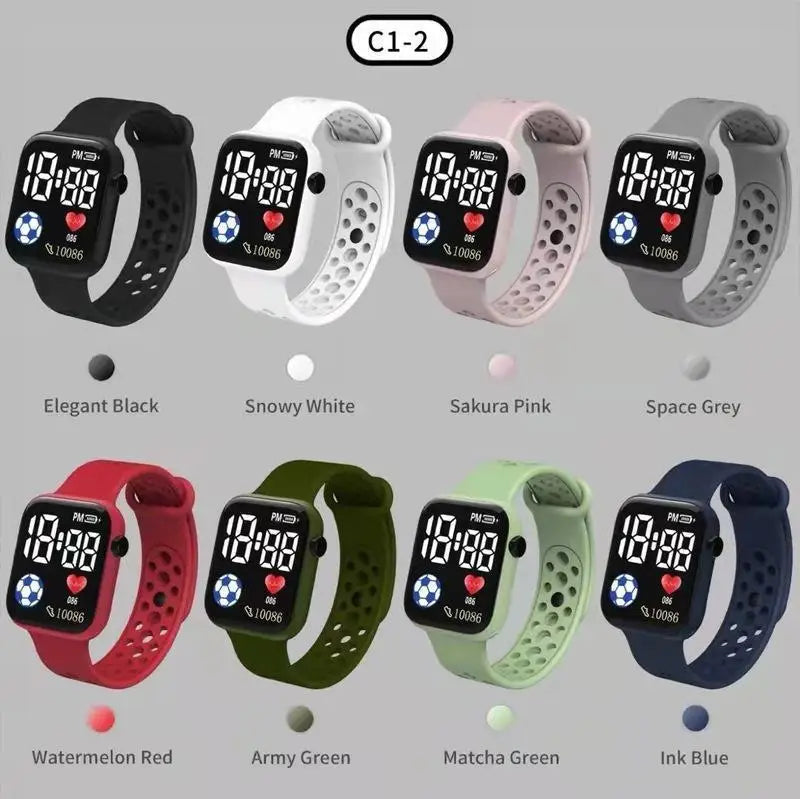 New Kids Sports Digital Watch Waterproof LED Display Children Electronic Watches for Girls Boys Wristwatch Time Machines Clock