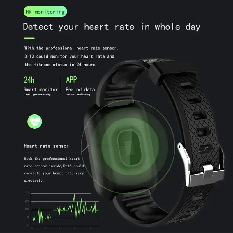 Children's Smart Watch Led Digital Clock Waterproof Smartwatch Kids Sports Heart Rate Monitor Fitness Tracker Watch Boy and Girl