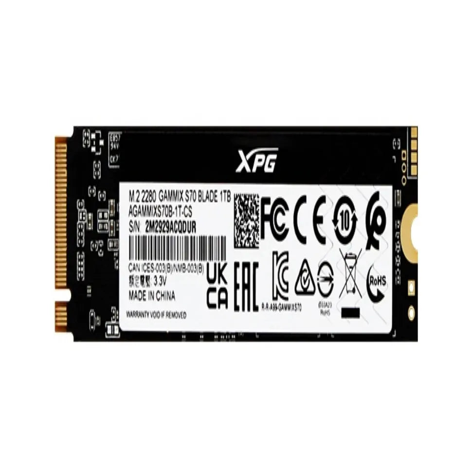 ADATA XPG GAMMIX S70 Blade 1TB/2TB/4TB PCIe4.0 Nvme1.4 Internal Gaming SSD Gen4x4 M.2 2280 For Desktop Hard Disk PC PS5 ssd