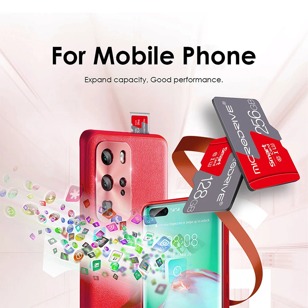 TF Card 4GB 8GB 16GB 64GB Class 10 Micro Flash Memory Card 32GB 128G 256G 512GB cartao de memoria mini sd card gift adapter