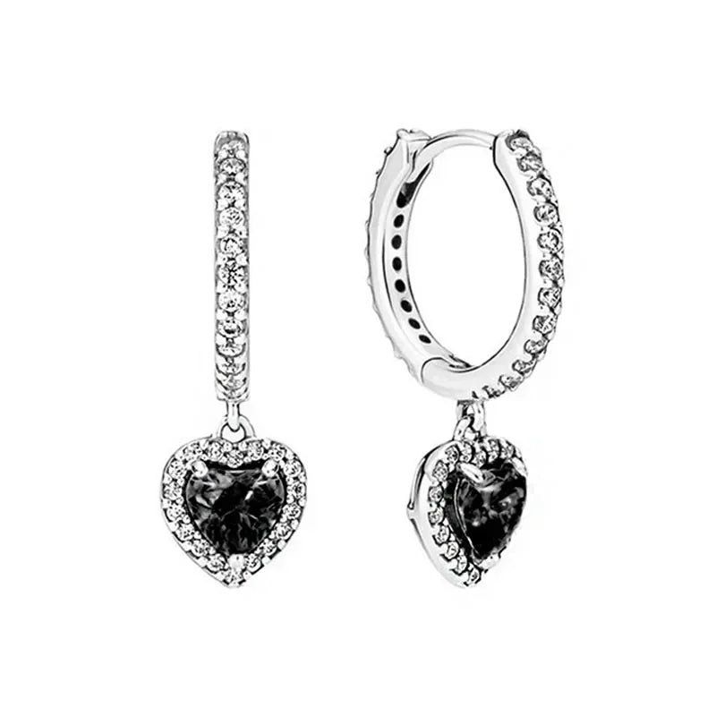 Hot selling classics heart-shaped Series 925 Sterling Silver Women's Rings Earrings Necklaces Light Luxury Charm Jewelry Gifts