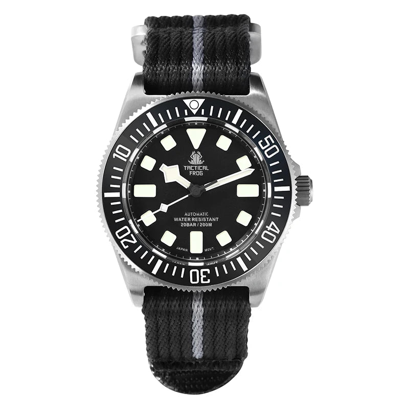 Tactical Frog Titanium Dive Watch Men 42mm NH35 Automatic Mechanical Movement Sapphire Glass 200M Waterproof BGW-9 Luminous