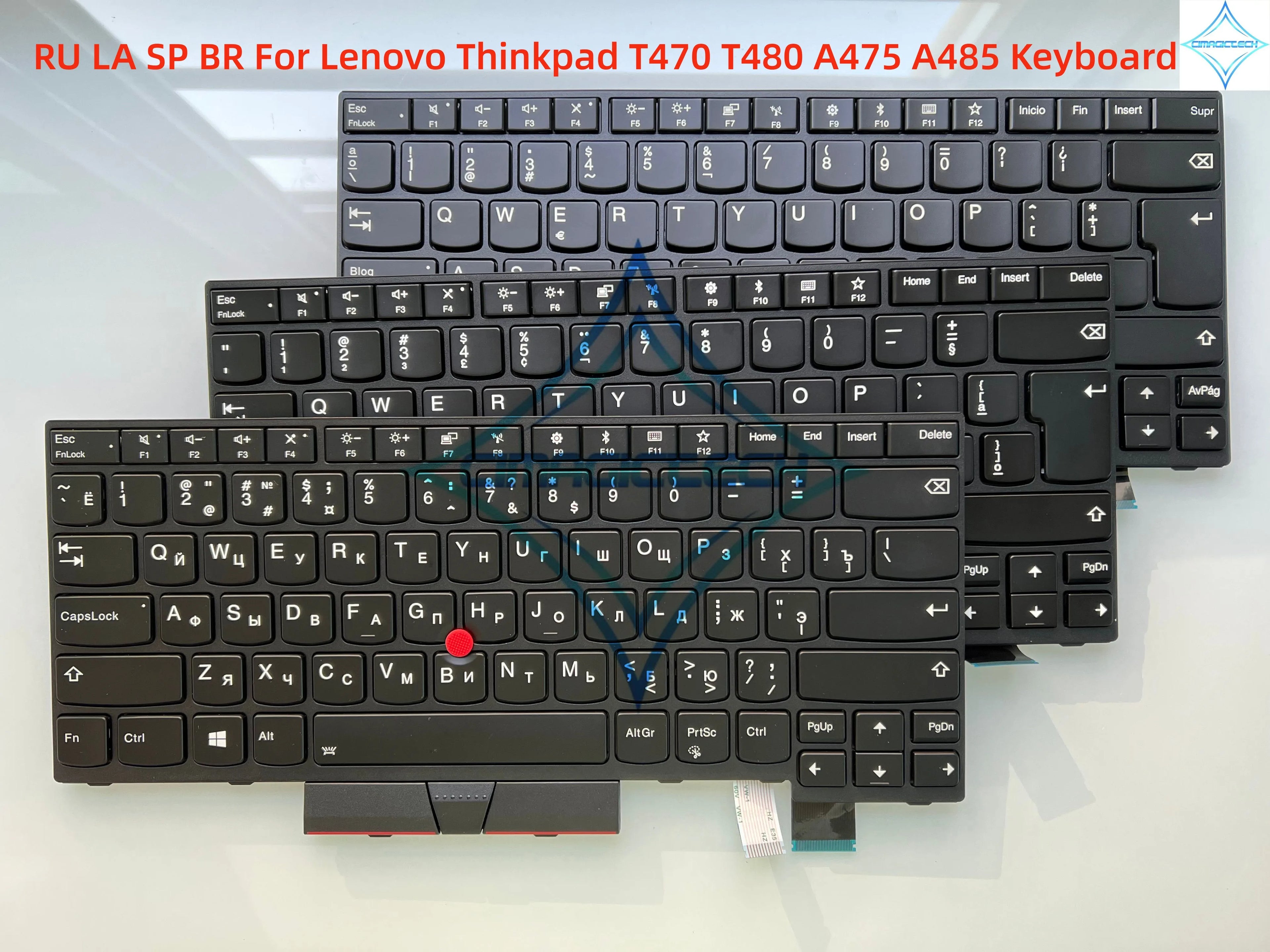 New JP Japanese French FR Russian RU US Spanish SP Latin BR Brazil For Lenovo Thinkpad T470 T480 A475 A485 Portuguese Keyboard