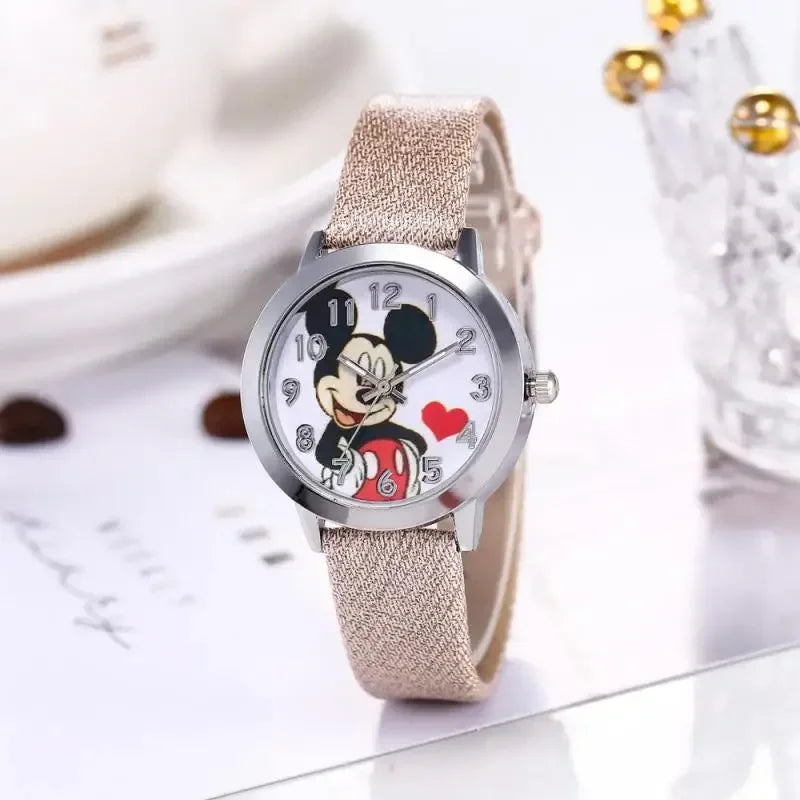 Luxury Womens Watches Cartoon Mickey Minnie Fashion Quartz Watch Women Boys Girls Wristwatch Kids Watch Clock Relogio Feminino