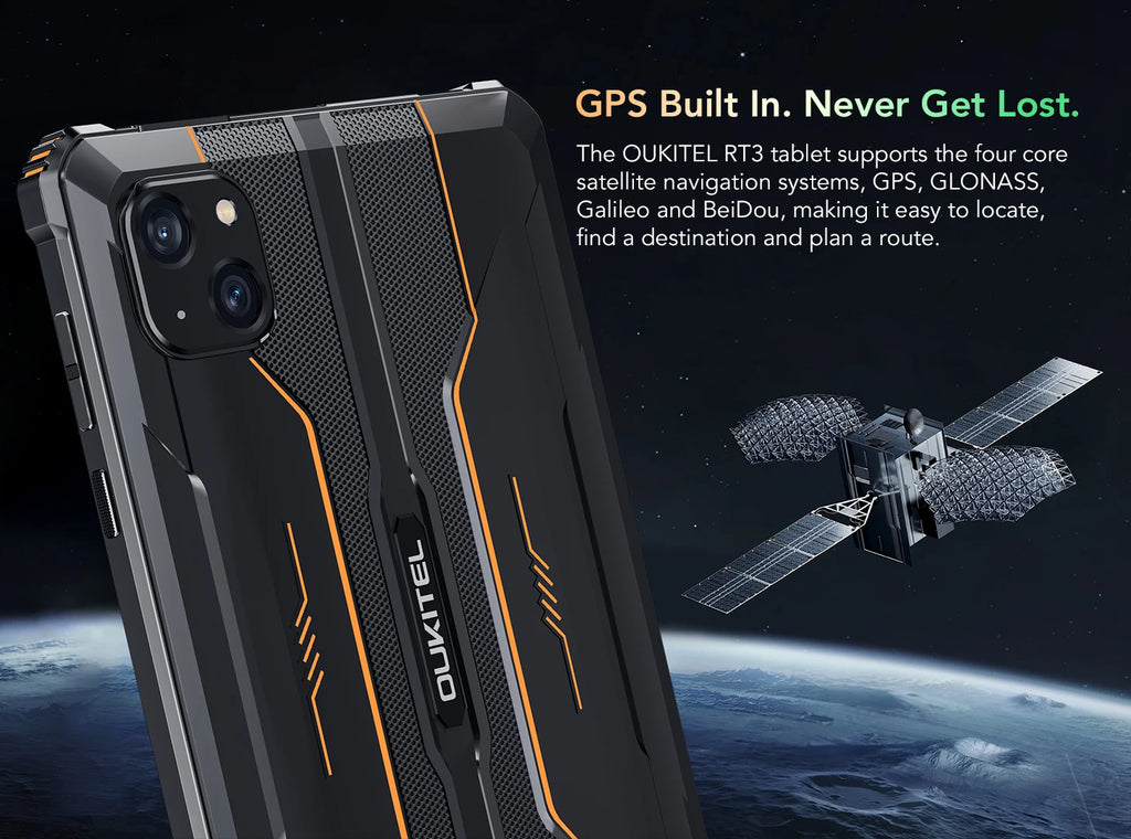 Oukitel RT3 Rugged Tablet 8 Inch HD+ 5150 mAh 4GB+64GB Android 12 Mtk Helio P22 16MP Camera Pad
