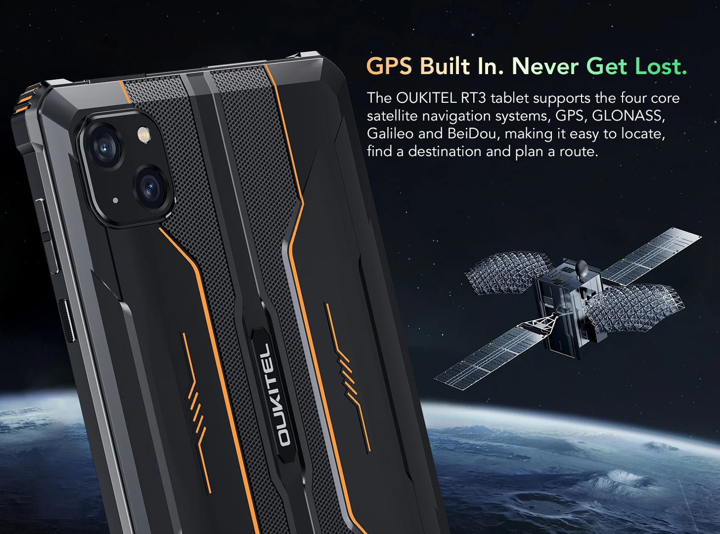 Oukitel RT3 Rugged Tablet 8 Inch HD+ 5150 mAh 4GB+64GB Android 12 Mtk Helio P22 16MP Camera Pad