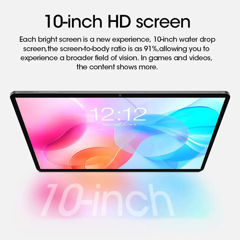BDF P50 Tablet Pc 10.1 Inch 8GB RAM 256GB ROM Android 11 Octa Core 4G LTE Internet WiFi Global Version