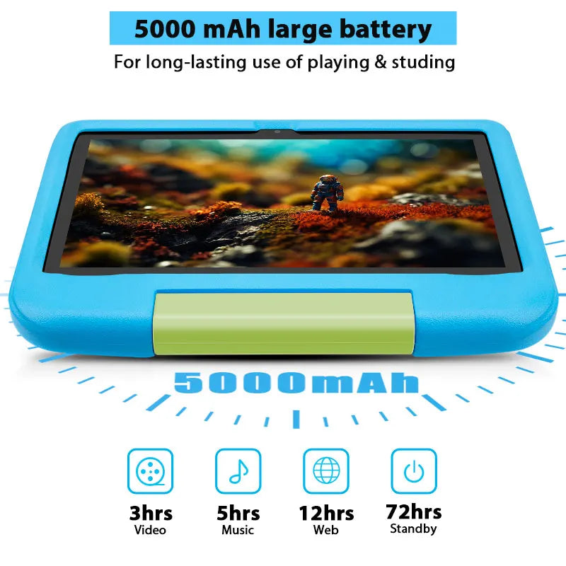 ANRY 10.1 Inch 2025 Children's Tablet 5000Mah Octa-Core 4GB+4GB Expand RAM 64GB ROM CPU A523 Learning Education Kids Tablets