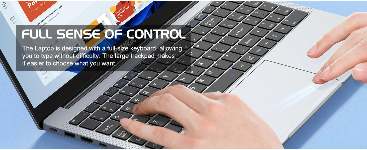 ACEMAGIC 15.6" Ultra Slim Laptop 16GB RAM 512GB SSD Intel N97 Notebook Gamer 1920*1080 Display Office Study Computer Windows 11