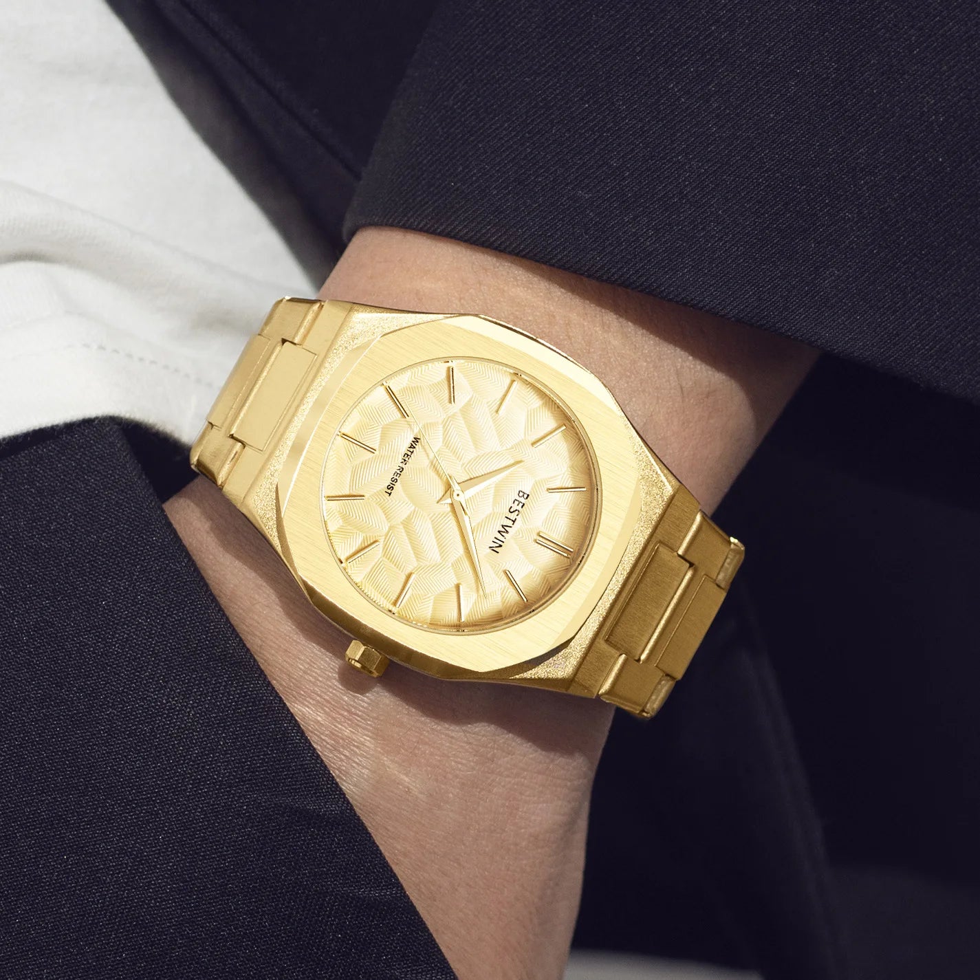 Gold Men Stainless Steel Watches 2025 For Men Quartz Watches Top Brand Luxury Men Wrist Watches High Quality Male Clock Business