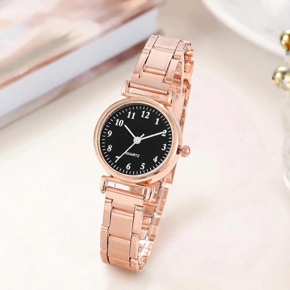 Fashion Women Watches Small Arabic Dial Steel Band Ladies Quartz Watch