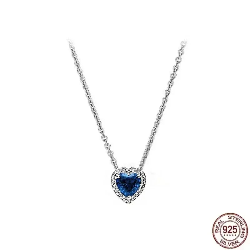 Hot selling classics heart-shaped Series 925 Sterling Silver Women's Rings Earrings Necklaces Light Luxury Charm Jewelry Gifts