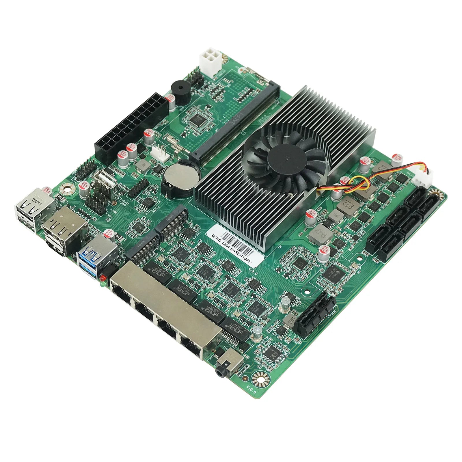 Topton NAS Motherboard Intel N150 N100 6-Bay 6*SATA3.0 2*M.2 NVMe 4*2.5G Nics 1*PCIE X1 1*DDR5 Low Power Firewall ITX Mainboard