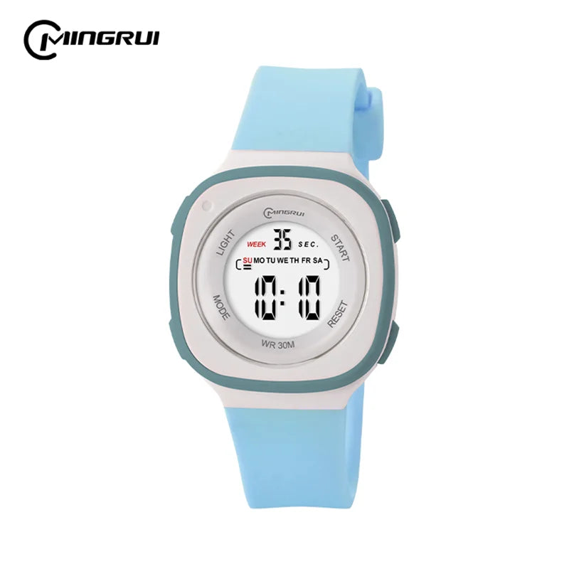 Children Watches Waterproof Purple Digital Kids Watch For Boys Girls Fashion Student Electronic Wristwatch Alarm Clocks